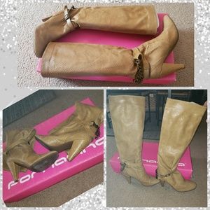 Fornarina high leather boots "camel calf"
